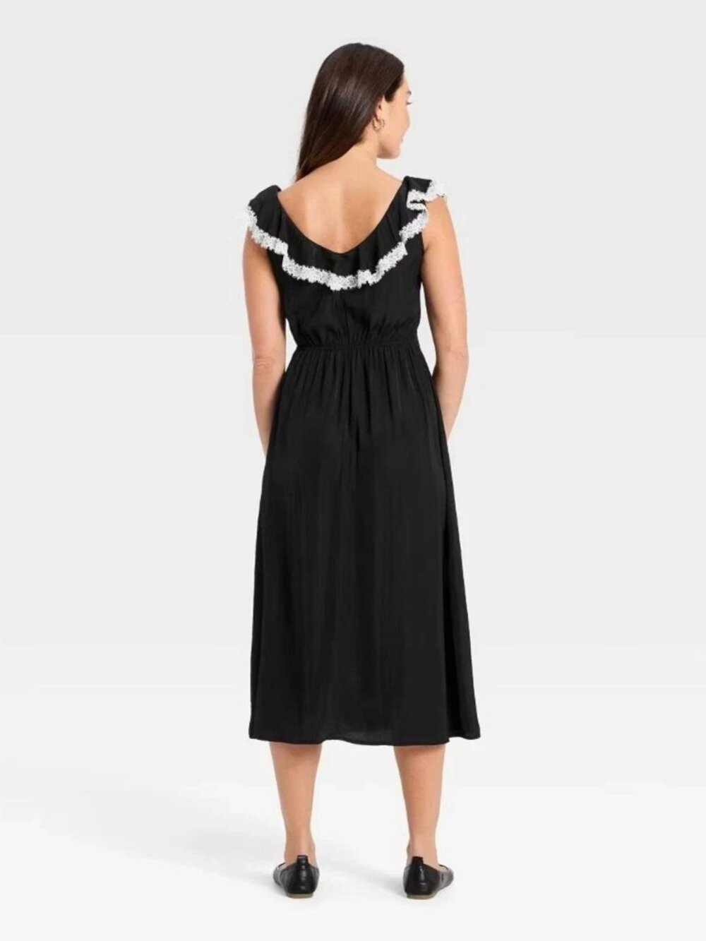 Lace Midi A-Line Dress
